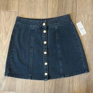 Bullhead Denim Button-Front Skirt